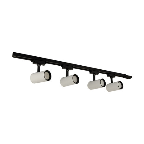 LUTER 1-Fase Railverlichting - GU10 &ndash; 100cm &ndash; I-vorm - 4 spots - Railsysteem&ndash; Wit