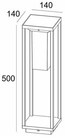 Solar led buitenverlichting met schemerschakelaar en bewegingssensor - 50cm hoog - Staande buitenlamp - verlichting zonne energie buiten