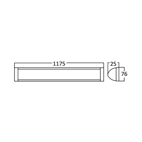 PROLINE 35W 120CM WHITE 6500K LED WALL LIGHT-BRY