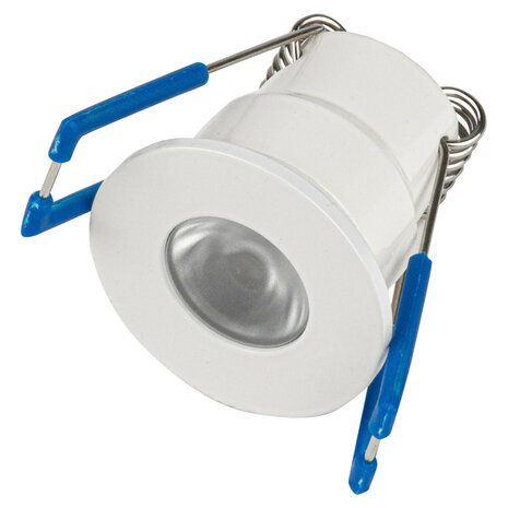 LED Veranda Spot - 3W - Warm Wit 3000K - Dimbaar - Waterdicht IP65 - Inbouw - Rond - Mat Wit - Aluminium - 12V