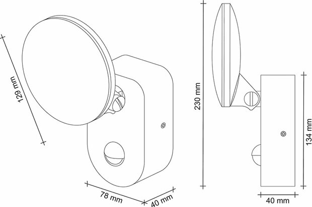 Buitenlamp met Bewegingssensor RIOLIT &ndash; Tuinverlichting 4000K &ndash; Buitenverlichting met IP65 - Muurlamp 1100lm &ndash; Wandlamp buiten IK10 - Wit