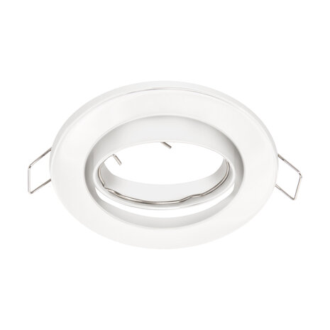 10 x LED Spot Set - GU10 Fitting - Inbouw Rond - Glans Wit - 6W - Warm Wit 3000K - Kantelbaar &Oslash;82mm