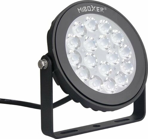 Mi-Light Mi-Boxer - (FUTC02) - LED Tuinlamp 9W RGB+CCT - Prikspot - Tuinspot - Dimbaar - Alle kleuren mogelijk - Warm wit licht tot koud wit licht - Waterdicht - IP66 - Smart verlichting - Smart lamp