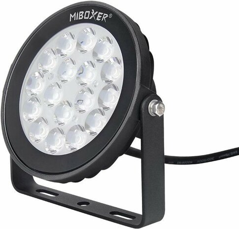 Mi-Light Mi-Boxer - (FUTC02) - LED Tuinlamp 9W RGB+CCT - Prikspot - Tuinspot - Dimbaar - Alle kleuren mogelijk - Warm wit licht tot koud wit licht - Waterdicht - IP66 - Smart verlichting - Smart lamp