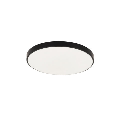 DOWBOR - LED Plafondlamp - Keuken / Badkamer / Woonkamer &Oslash;23 - 12W - Dagwit licht 4000K - Mat Zwart - Opbouw - Rond - IP44