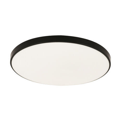 DOWBOR - LED Plafondlamp - Keuken / Badkamer / Woonkamer &Oslash;27 - 18W - Dagwit licht 4000K - Mat Zwart - Opbouw - Rond - IP44