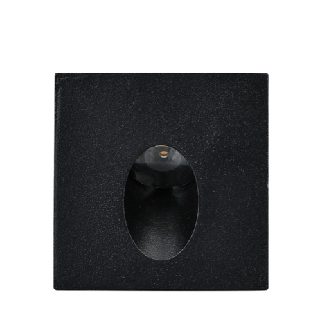 Vector Led Trap verlichting - inbouwspot - Vierkant - 3w -3000K - Warm wit - Zwart