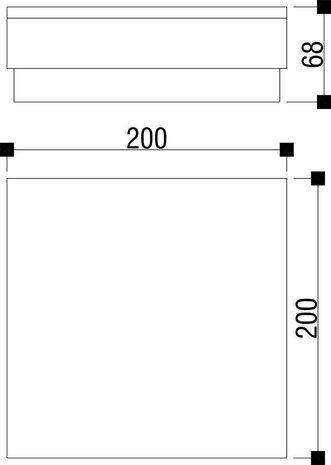 Deko-Light - Grond Spot - Klinkers spot - 230v 3.7w - 3000K - Warm wit - 200x200 mm