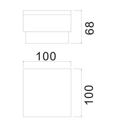 Deko-Light - Grond Spot - Klinkers spot - 230v 2.3w - 3000K - Warm wit - 100x100 mm