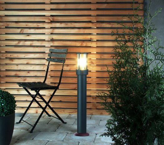 Deko-Light Arbinto -Tuinverlichting - Staande Buitenlamp - Aluminium - Mat Zwart - E27 Fitting - Rond - 80cm