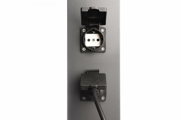 Deko-Light - Facado - Staande Lamp - Padlamp - met 2 stopcontacten - 650mm - E27 Fitting - Antraciet
