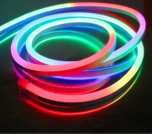 LED Strip  Led Neon Set Digitaal - 5 Meter - 5050-60 - RGB - Waterdicht IP65 - Afstandsbediening - 12V