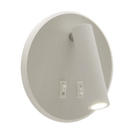 OTELLO Wandlamp - Rond - LED - 6W + 3W - 4000K - Wit