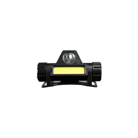 Set van 2 lamp - LED Zaklamp - 5w -  6000K - Oplaadbaar - LED Hoofdlamp - 1W COB + 1W SMD - Oplaadbaar