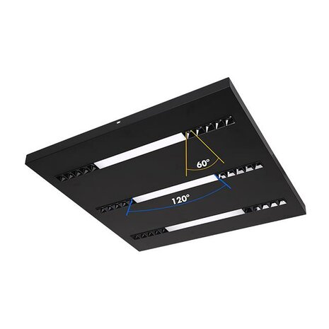 Brando - LED Downlight - 40W - Daglicht wit  4500K - Mat Zwart - Opbouw - Vierkant - Aluminium 