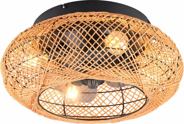 REALITY LILLESAND - Ventilator - Bruin - excl. 4x E27 4W