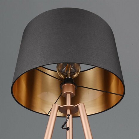 REALITY COLETTE - Vloerlamp - Koffie - excl. 1x E27 60W