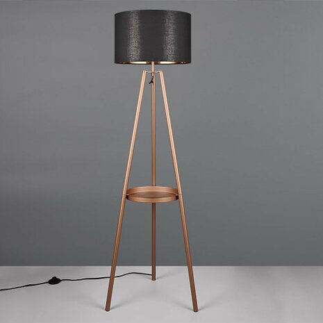 REALITY COLETTE - Vloerlamp - Koffie - excl. 1x E27 60W