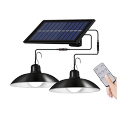 LED solar hanglamp - tuin lamp - Neutraal wit - 200 Lumen - Met afstandsbediening - IP44