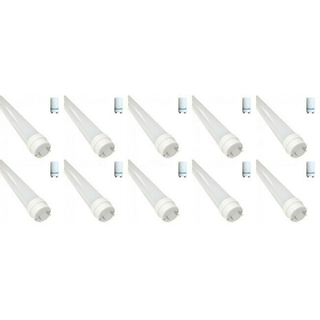 LED TL Buis T8 met Starter 10 Pack - 150cm 24W - Natuurlijk Wit 4200K