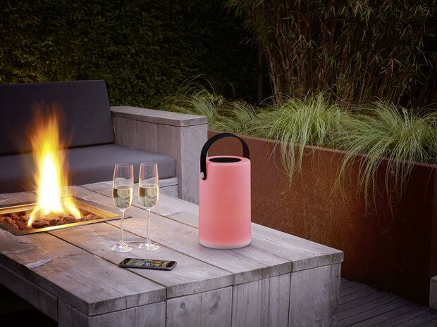 REALITY GARCIA - Tafellamp - Wit - incl. 1x SMD 0,1W - Solar - Zonne energie - Snoerloos - Buitenverlichting - IP44