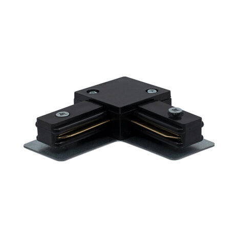 Spanningsrail Doorverbinder - Hoek L Koppeling - 1 Fase - Zwart