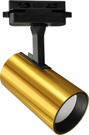 1-Fase Railverlichting - GU10 &ndash; 400cm &ndash; I-vorm - 6 spots - Railsysteem &ndash; Goud