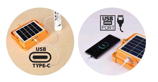 TURBO 400w - CCT -Werklamp - LED lamp - solar powerbank - Waterdicht IP44 - Oplaadbaar - Zonnepaneel