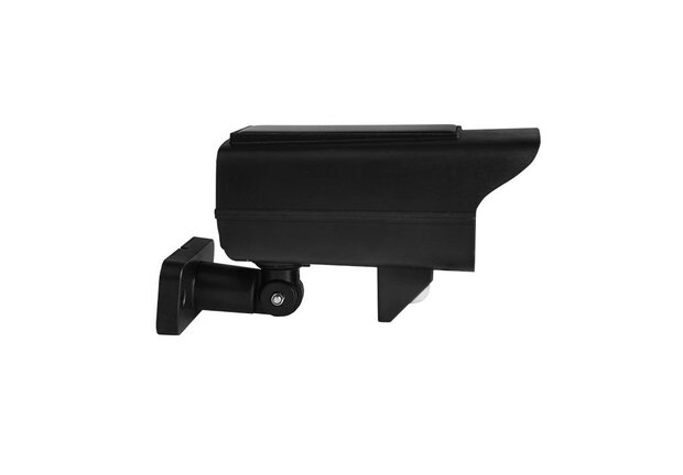 LED-lamp op zonne-energie, 12W - IP65 - Helder wit - dummycamera, bewegingssensor - Zwart