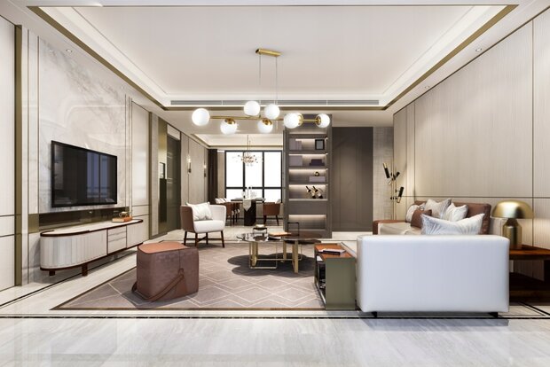 BALI - Hanglamp - Plafondlamp - E27 Fitting x 6 - Messing - Eetkamer - Keuken