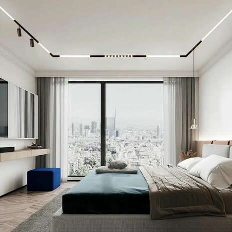 Magnetische Railverlichting - Led Spot | Zwart - 30W - 3000K - 2510lm - 48V