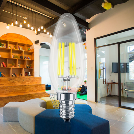 4W E14 C35 HELDER DIMBAAR 2700K LED LAMP 