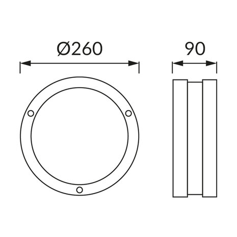SOLINA - LED Plafondlamp / Wandlamp - Buitenlamp - met nummer - &Oslash;26 cm - 7.5W - Daglicht wit - 4100K - Zwart - Opbouw - Rond - IP54