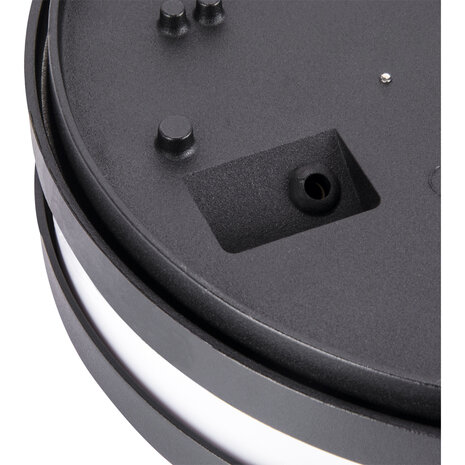 SOLINA - LED Plafondlamp / Wandlamp - Buitenlamp - met nummer - &Oslash;26 cm - 7.5W - Daglicht wit - 4100K - Zwart - Opbouw - Rond - IP54