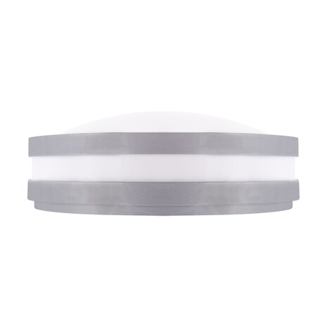 SOLINA - LED Plafondlamp / Wandlamp - Buitenlamp - met nummer - &Oslash;26 cm - 7.5W - Daglicht wit - 4100K - Grijs - Opbouw - Rond - IP54