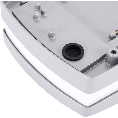 SOLINA - LED Plafondlamp / Wandlamp - Buitenlamp - met nummer - &Oslash;26 cm - 7.5W - Daglicht wit - 4100K - Grijs - Opbouw - Rechthoek - IP54