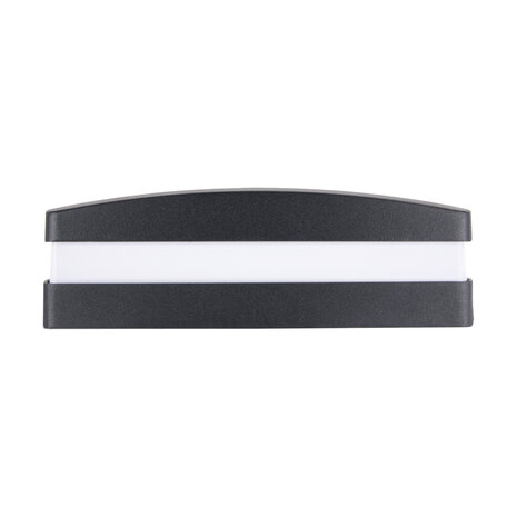 SOLINA - LED Plafondlamp / Wandlamp - Buitenlamp - met nummer - &Oslash;26 cm - 7.5W - Daglicht wit - 4100K - Zwart - Opbouw - Rechthoek - IP54