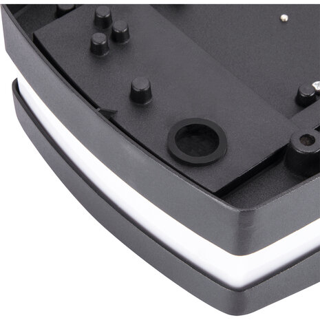 SOLINA - LED Plafondlamp / Wandlamp - Buitenlamp - met nummer - &Oslash;26 cm - 7.5W - Daglicht wit - 4100K - Zwart - Opbouw - Rechthoek - IP54