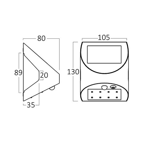 Braytron - Solar Wandlamp Buiten &ndash; Solar Tuinverlichting &ndash; Zonne Energie Buitenverlichting &ndash; 3w - Helder wit 6500K - met sensor