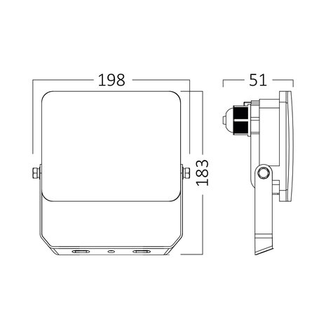 Braytron - LED Bouwlamp / Schijnwerper - 50w - CCT - Aanpasbare licht kleuren - 3000K,4000K,6000K - Waterdicht IP65 -Wit