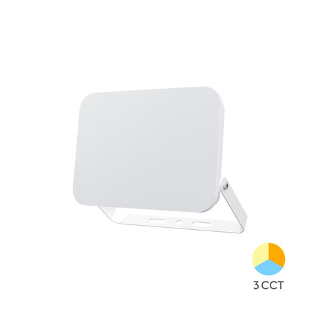 Braytron - LED Bouwlamp / Schijnwerper - 100w - CCT - Aanpasbare licht kleuren - 3000K,4000K,6000K - Waterdicht IP65 -Wit