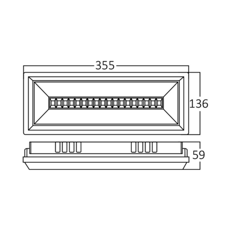 BRAYTRON Led Noodverlichting -Uitgang-Oplaadbare batterijen- Opbouw Waterdicht-IP54 - 5 Watt - 6500K KOEL WIT LICHT