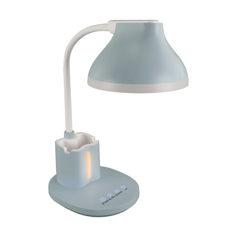 DEBRA - LED Bureaulamp - Tafelverlichting - 7w - CCT Aanpasbare licht kleuren - 3000K 4000K 6000K - 740 Lumen - 3 step touch dimmer - Aluminium - Blauw