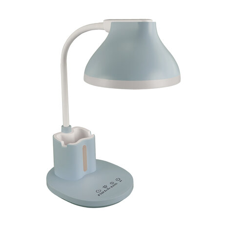 DEBRA - LED Bureaulamp - Tafelverlichting - 7w - CCT Aanpasbare licht kleuren - 3000K 4000K 6000K - 740 Lumen - 3 step touch dimmer - Aluminium - Blauw