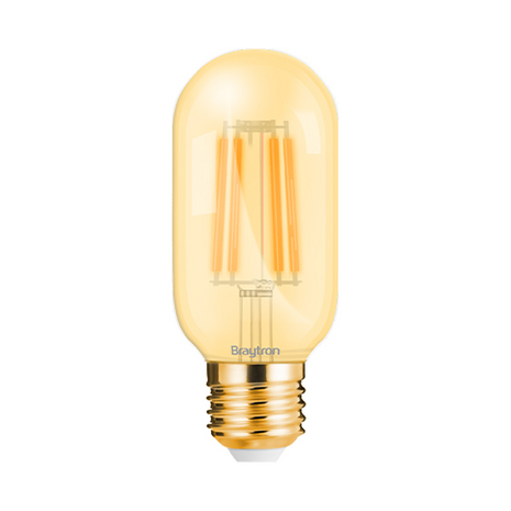 Braytron Lampe LED - Ampoule LED 4W E27 T45 Amber 2200K Warm wit - Amber