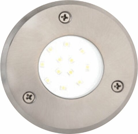 HOROZ  - SAFIR - LED Grondspot - Inbouw Rond 2W - Waterdicht IP67 - 6000K Helder Wit - RVS - &Oslash;95mm