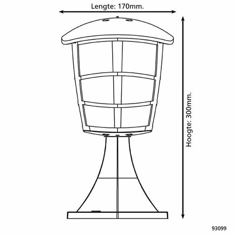 EGLO Aloria - Buitenverlichting - Tuinpaaltje - 1 Lichts - Zwart - Helder