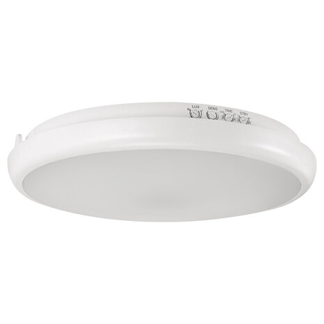 EDYTOR - LED Plafondlamp met Bewegingssensor - Microwave sensor - 360&deg; Sensor - 21W - 4000K Daglicht wit - 3040 Lumen - Opbouw - Rond - Mat Wit - IP65 - IK10