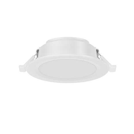 Braytron - LED inbouwlamp - 5W - Aanpasbare Kleur CCT - 370 Lumen - Rond - Mat Wit - Buiten Diameter 90 mm - Set van 3 inbouwlamp - IP54