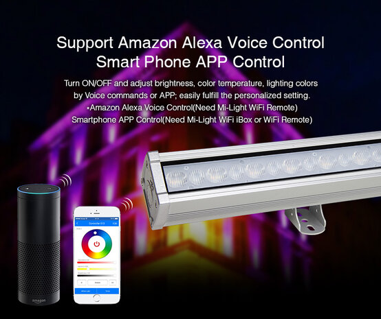 Mi-Light MiBoxer - Led Wall Washer / Gevel Verlichting 24W RGB+CCT 